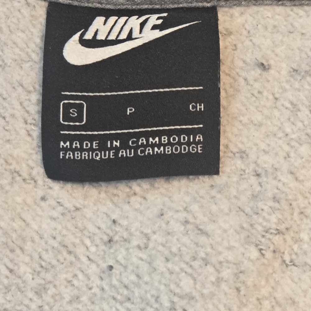 NIKE Full Zipper Sportswear Thumb Hole Jacket Grey Hoodie Size Small - Picture 7 of 7
